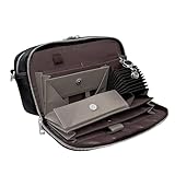 [ジゼル] ショルダーバッグ お財布ショルダー 斜めがけ 本革 実用新案取得 大容量 財布 機能付き コンパクト ポシェット レディース (ブラック(金具シルバー))