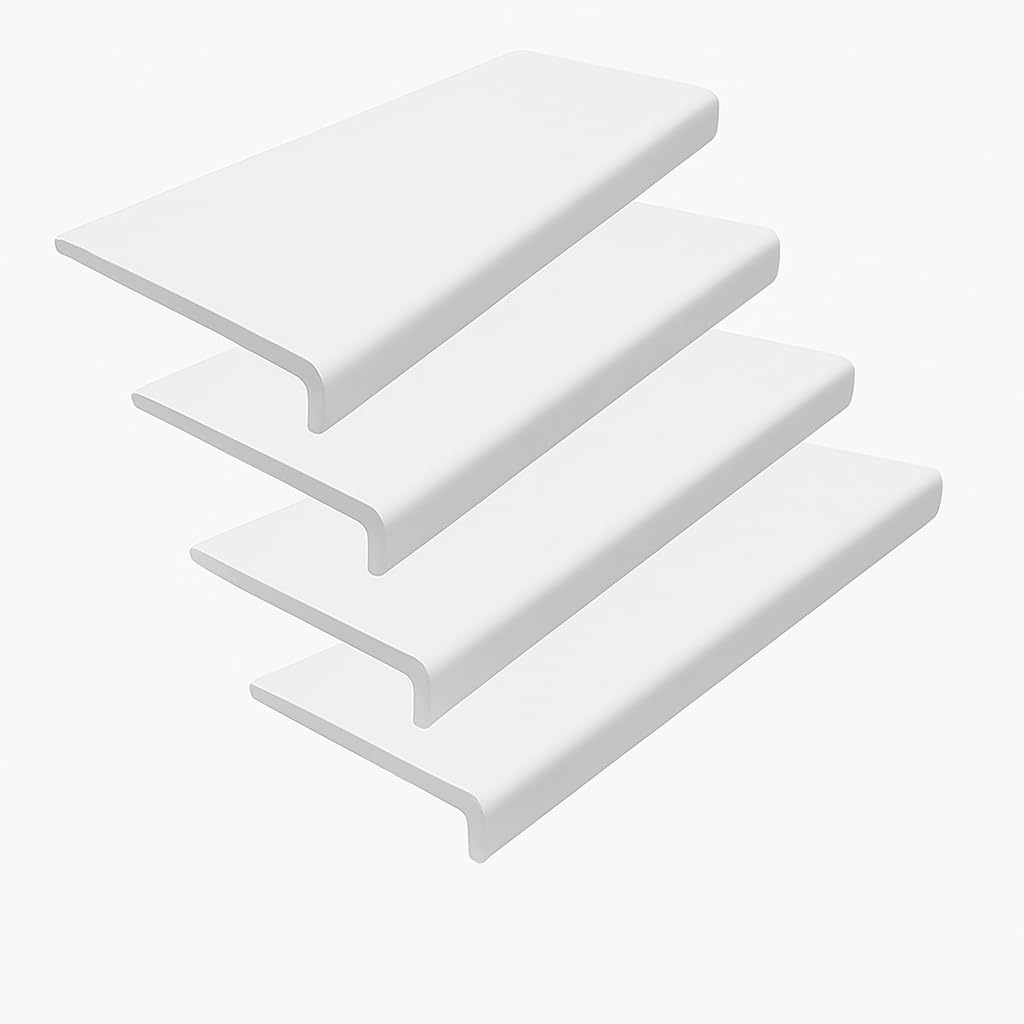 300mm x 3m Windows4you uPVC Capping Board White – Extra-Wide Fascia Cover, Reveal Trim – 1/2 / 4 Pack – Gloss Finish – External uPVC & Edge Board (4 Pack)