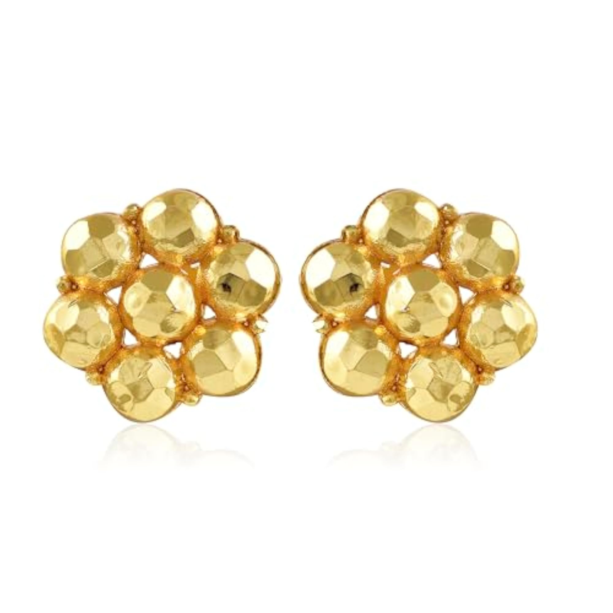 Shimmering Bejeweled Stud Earrings for Women and Girls
