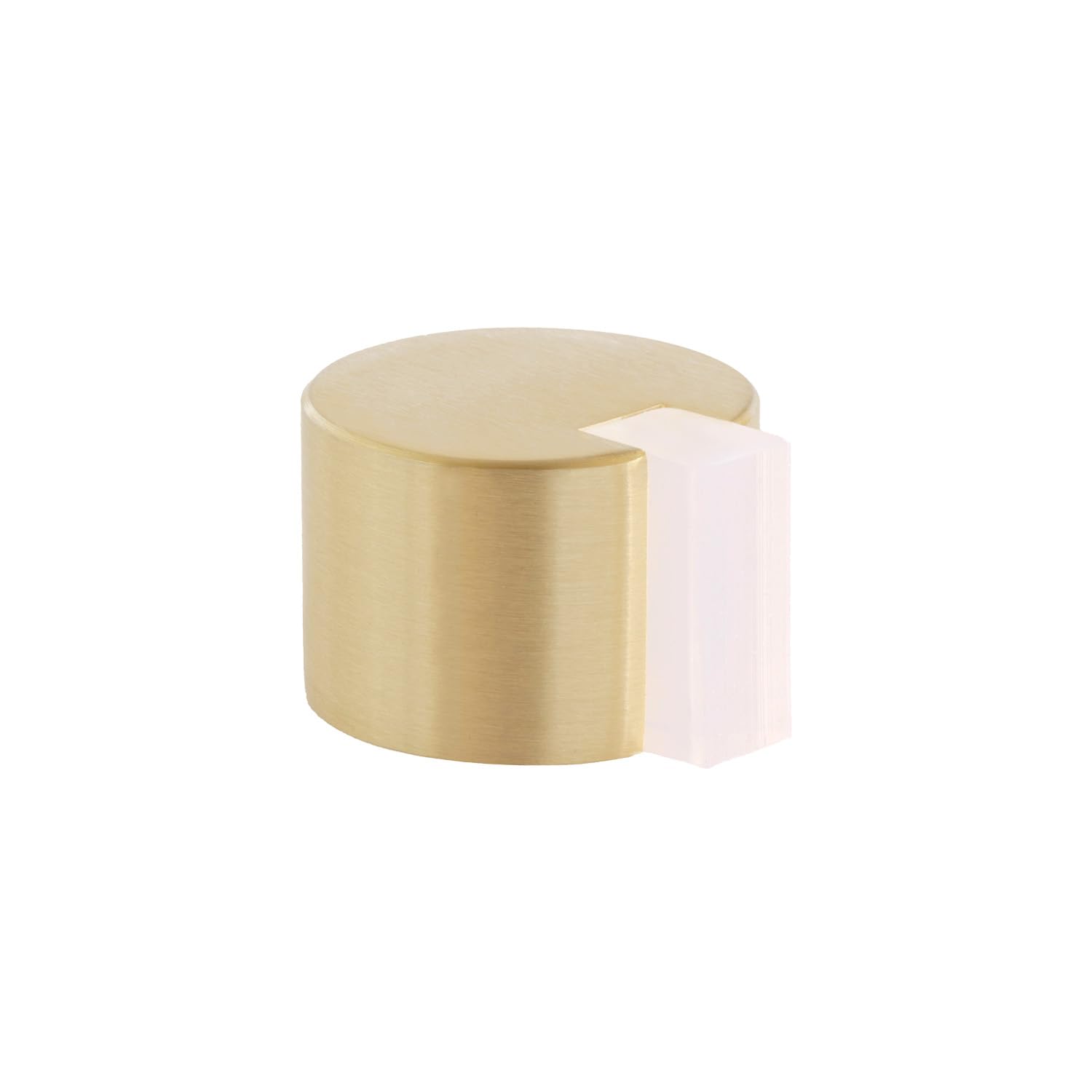 EVI Herrajes | Adhesive Floor Door Stop | Ø28x20mm | Brass with Protective Rubber for Indoor and Outdoor| Door Protector | 04019328BLMT