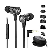 【Bequemes und ergonomisches Design】 Ergonomisches In-Ear-Design verhindert effektiv das Abfallen, mit 3 Sets Neuartiger Memory Foam in verschiedenen Größen sorgen die Kopfhörer für hervorragende Anpassung des Gehörgangs, Dämpfung der Umgebungsgeräusche, sicheren Sitz und dauerhaften Tragekomfort.