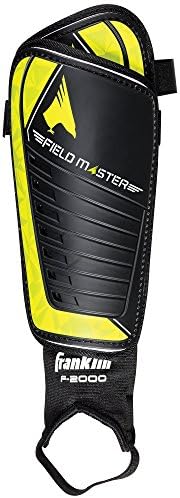 Franklin Sports Youth Soccer Shin Guards - Blackhawk Soccer Shin Guards for Kids - Lightweight, Protective Shin Guard with Ankle Pads - Youth Medium