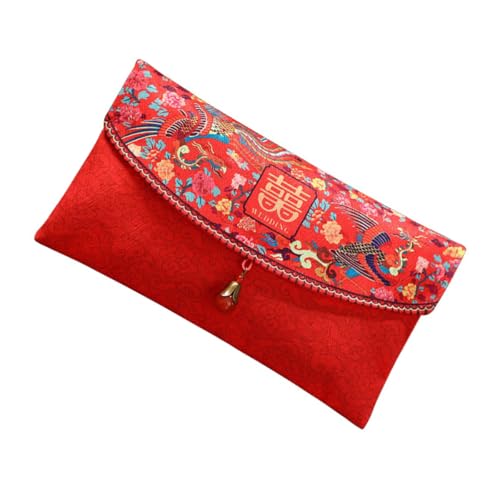 Sobres rojos de tejido bordado SEWACC, elegancia clásica para bodas y celebraciones