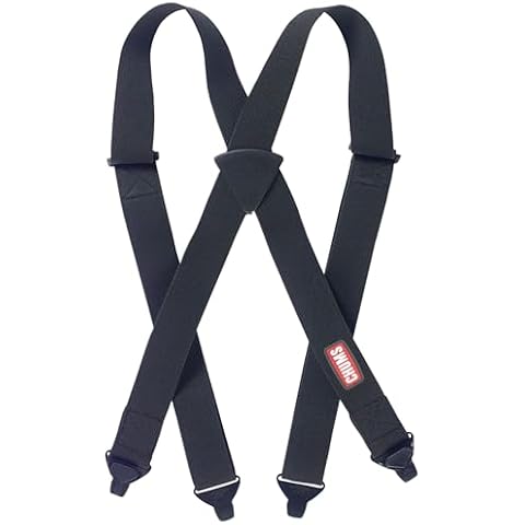 Chums Ski Suspenders for Men & Women - Heavy Duty Support Adjustable Elastic Mens Suspenders w/ Pant Clips that Won't Tear - For Skiing, Snowboarding, Winter Sports & More -One Size Fits Most (Black) Cover