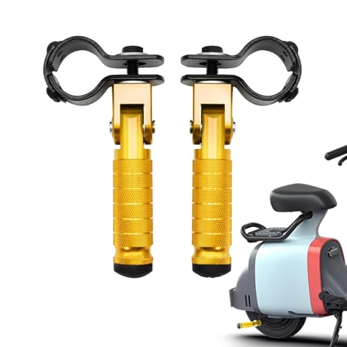 Motorcycle Foot Pegs - Bike Foot Pegs | Metal Rear Foots Peg Pedal | Motorbike Frame Pedals | Folding Feet Step Pêgs for Bicycles, Scooters, Motorbikes| 1 Pair Motorcycle Rear Fooôt Pedal Rests