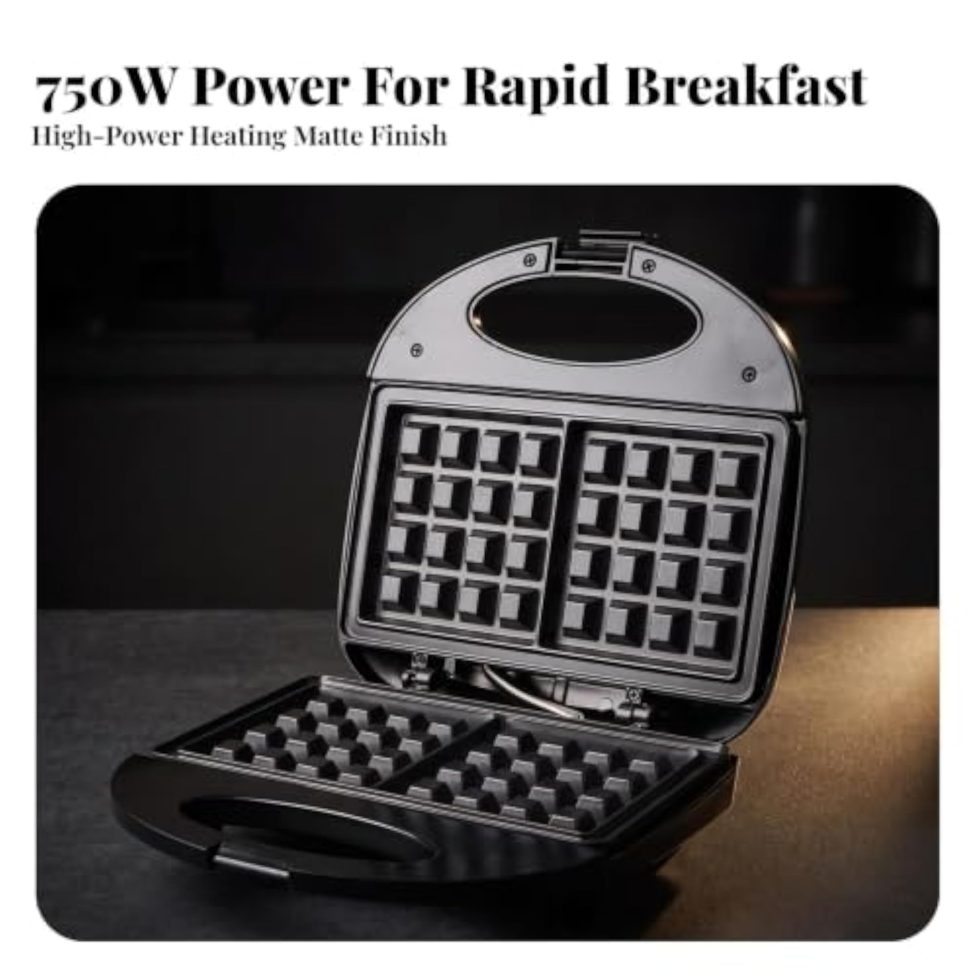 Sandwich Maker with Non-Stick Plates