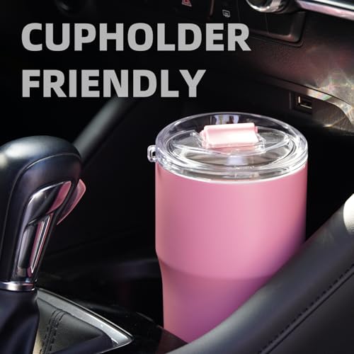 Image of BJPKPK 24 oz Coffee Tumbler, Insulated Stainless Steel Travel Cup | Double Wall Vacuum, Leak Proof Lid, Keeps Hot /Cold /Iced, BPA Free, Dishwasher Safe, Cupholder, Pink