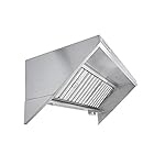 HOODMART 4’ Concession Trailer Hood for Food Truck | Commercial Range Hood with Baffle Style Filters and Grease Cup…