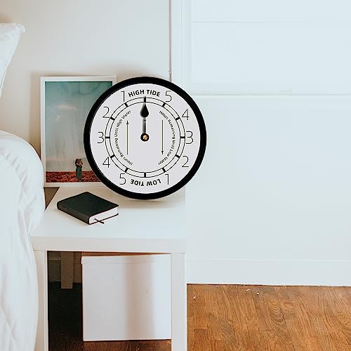 Piecesbeach 10 Inch Tide Clock Atlantic High Tide Low Tide Time And Tide Clocks Beach Boat Clock Nautical Coast Decor Sailboat Clock Captain Clock Tide Clocks For East Coast Nautical Wall Clock #TOP1