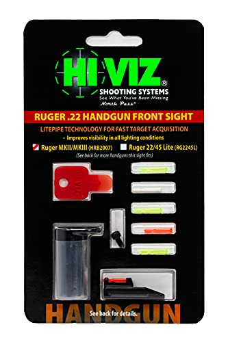 Hiviz Ruger Mark Ii & Iii / Browning Buckmark Fiber Optic Sight #TOP1