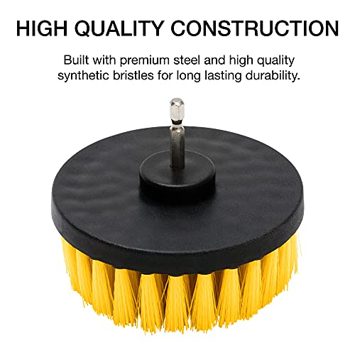 Neiko 00321A Drill Brush Set, 9-Piece All-Purpose Scrub Brush For Cleaning & Car Detailing Attachments, Scrub Brushes With Extended-Reach, Drill Brush Attachment, Tile Brush Cleaner, Power Scrubber #TOP2