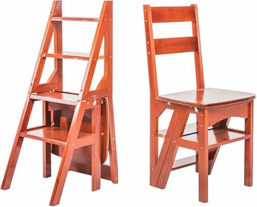 Adjustable Folding Library Step Stool - Sturdy Portable Ladder & Chair for Adults Versatile Space-Saving Solution for Home & Office Use Lightweight Design