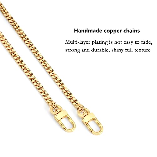 Image of jiesinlov Purse Chain Strap for Handbag Gold Chains Shoulder Bag Strap Replacement,with Metal Buckles (A 23.6in)