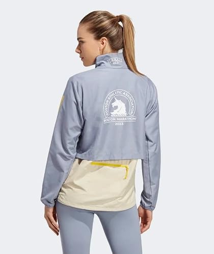 Adidas Women's Boston Marathon 2023 Celebration Running Jacket, Silver Violet (As1, Alpha, S, Regular, Regular) #TOP3