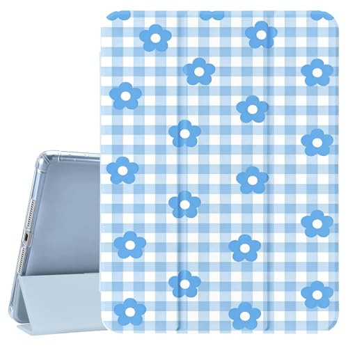Protection iPad 10.9 cuir bleu pastel avec veille automatique et rabat