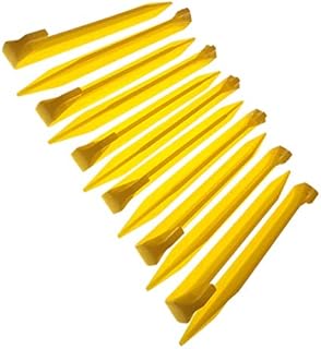 9 Inch Plastic Tent Stakes -12 pcs Heavy Duty and Larger Durable Tent Pegs Spike Hook for Campings Outdoor and Garden Lawn, Sturdy Canopy Stakes Accessories Suitable for Sand Beach Woods