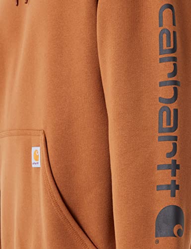image for Carhartt Mens Loose Fit Midweight Logo Sleeve Graphic Hooded Sweatshir
