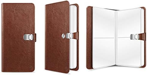 FINTIE Mini Photo Album for Fujifilm Instax Square SQ6, 64 Pockets (Snap Fastener) Premium PU Leather Film Wallet for Instax Square SQ10/SQ20 Instax Camera and SHARE SP-3 Printer, Brown
