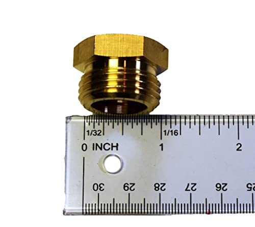 Anderson Metals 57480-1208 Brass Garden Hose Fitting, Connector, 3/4" Male Hose ID x 1/2" Female Pipe - Image 2