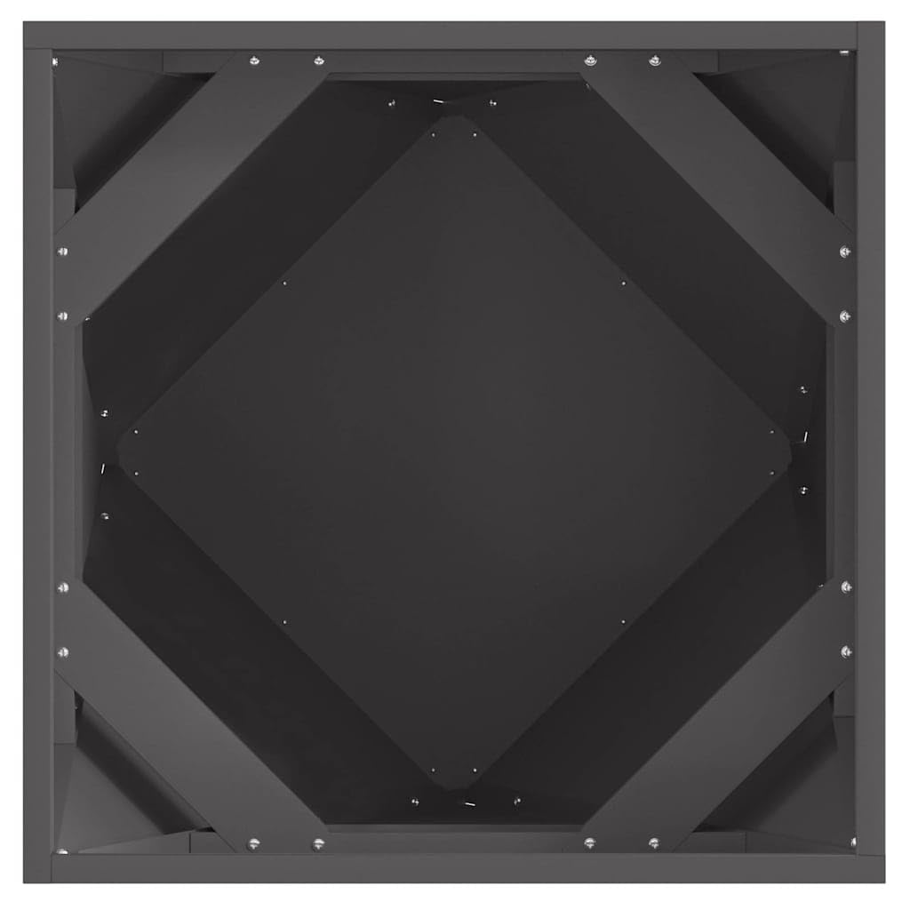 Pflanzkübel Schwarz 2er Set 50x50x50 cm aus Stahl Modernes Gartenregal für Balkon Terrasse und Außenbereich Robustes Design für große Blumentöpfe und Sträucher