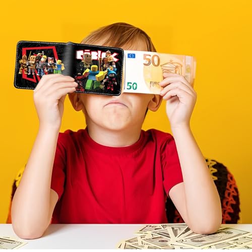 Ubephant Roblx Cartera, Roblx Monedero, Niños Billetera, 11.5 * 9.5cm R-oblx PU Cuero Bifold Wallet, R-oblx Regalo, Cartoon Carteras, Anime Monedero, para Niños Fans - imagen 5