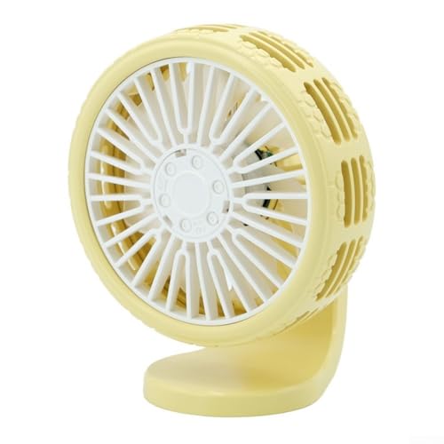 Ventilador USB para coche para consola central con flujo de aire de 3 velocidades y funcionamiento silencioso, mini ventilador portátil para uso doméstico y vehículo con control de luz ambiental LED