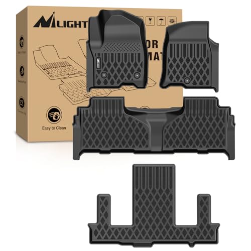 Image of Nilight TPE Floor Mats for Chevy Tahoe GMC Yukon Denali Cadillac Escalade | Bucket Seats Only 2021 2022 2023 2024 2025 2026 All Weather Custom Fit Heavy Duty Floor Liners
