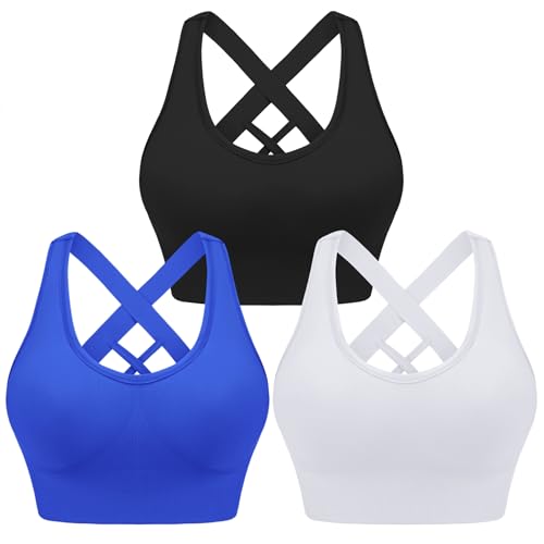 Sujetador deportivo impacto medio transpirable con almohadillas