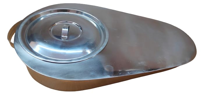 Mowell Bedpans for Elderly Men/male Bedpan Heavy Duty Smoothed Countoured for Bed-Bound Patient,Stainless Steel Bed pan for Medical Centers and Home Use stainless steel (pack of 1) Mowell Bedpans for Elderly Men/male Bedpan Heavy Duty Smoothed Countoured for Bed-Bound Patient,Stainless Steel Bed pan for Medical Centers and Home Use stainless steel (pack of 1)