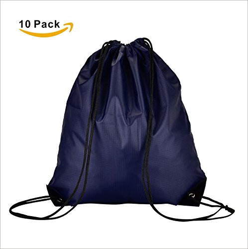 LIHI Bag 10 Pack Ripstop Paty Favor Drawstring Backpack Goody Gift Team Bags3