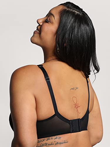 Curvy Couture Women's Demi & Balconette Bra, Black, 38H US - Image 7