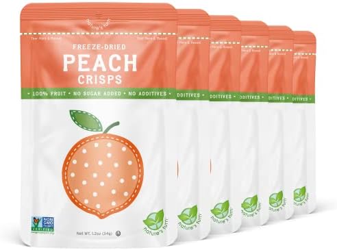 Nature's Turn Freeze-Dried Fruit Crisps; Peach, 6 Bags (1.2oz Each)