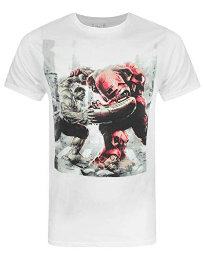 T-shirt Avengers Hulk VS Hulk Buster Jack Of All Trades pour homme en coton noir