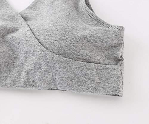 ZUMIY Maternity Nursing Bras, Seamless Nursing Bra without Underwire, Pregnancy Bra and Breastfeeding Underwear Breastfeeding and Sleep Without Underwire for Women, Black+Grey/2Pack, M