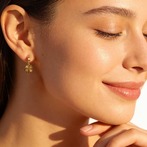 Image of Rubans Demi Fine Stainless Steel Hoop Earrings Daily Gift for Women & Girls
