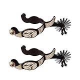 Ambito di applicazione - Lo stile West Cowboy Spurs, può essere utilizzato con cinghie Spurs (non inclusa), adatta per allenamento per cavalli, concorrenza equestre, dressage, animazione, fattoria, ranch, caccia, ecc.