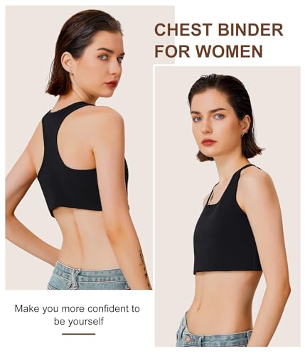 URSEXYLY Chest Binder for Women Transgender FTM Binder Bra Bandage-Free Pullover Tomboy Tank Top2