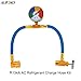 Aupoko R134A AC Refrigerant Charge Hose, 1/2” Acme Can Opener Tap Dispensing Piercing Valve, and Recharge Hose with Pressure Gauge, Fits for Car AC Air Conditioning Refrigerant
