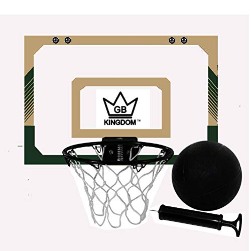 Kingdom GB Hyperdunk Red portátil para Mini aro de Baloncesto con Bola y Bomba Montaje en Puerta (Verde Beige)