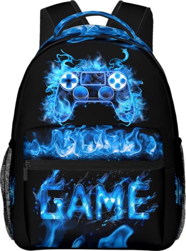 Gaming Kids Backpack for Boys Girls Gamepad Elementary Schoolbag Kindergarten Gamer Bookbags Preschool Toddler Book Bags Travel Bag Hiking Camping Rucksack Daypack for Students Back to School Gifts