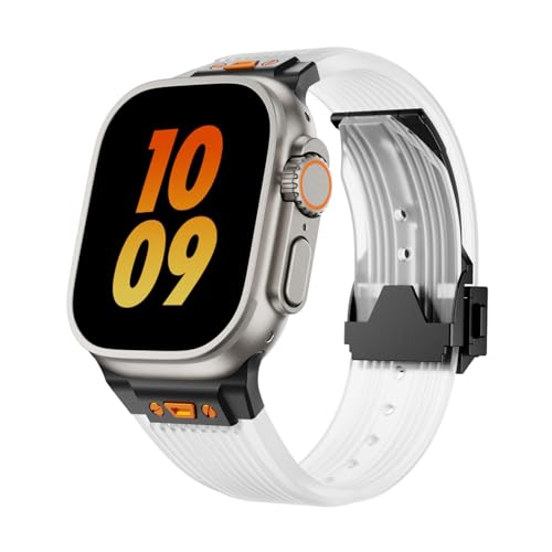 Bracelet silicone pour Apple Watch Ultra 2 1 et Series 10 9 8 7 SE en noir 49mm 46mm 45mm