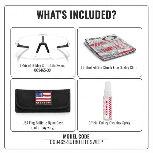 Image of Oakley SUTRO LITE SWEEP OO9465 Shield Sunglasses With Official Eyewear Kit