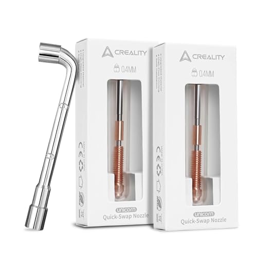 Creality K1C�m�Y���A�����`�L�b�g�t��0.4mm�m�Y��2�� ���j�R�[�� �N�C�b�N�X���b�v�m�Y�� �`�^�������q�[�g�u���[�N�������ƍd���|�t�� Creality K1C�AEnder-3 V3�AEnder 3 V3 Plus