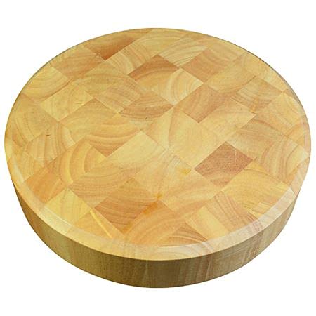 Acense Wooden Round End Grain Board, Wooden Round Board, Multi-Purpose: Cutting, Chopping and More, Quality Hardwood