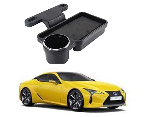 Image of Oshotto (FT-04) Foldable Car Auto Headrest Rear Back Seat Table Drink Food Cup Tray Holder Compatible with Lexus LC 500H