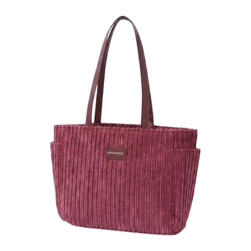 Sac léger pour femme rouge en toile durable parfait pour le shopping et la plage