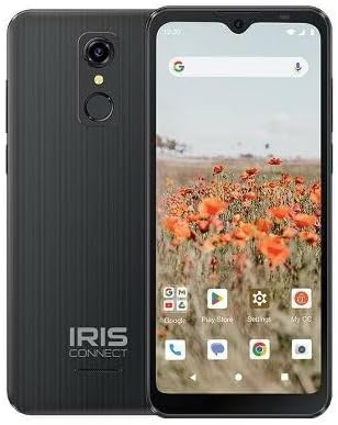 തിരികെ view of the Iris Connect smartphone with camera and fingerprint sensor