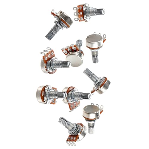 Potentiomètres A20K pour guitare électrique : lot de 10 pièces à arbre fendu de rechange