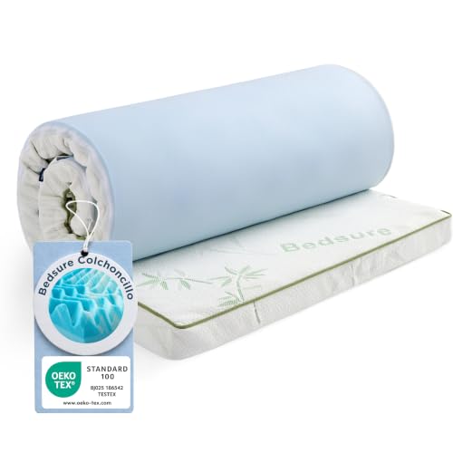 BEDSURE Cubrecolchón 160 x 190 cm H2/H3 – Funda de bambú transpirable 7 cm
