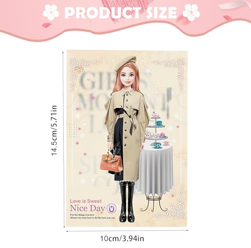 DIFLAX Magnetische Anziehpuppe mit Outfits Magnetische Papierpuppen Magnetspiel Anziehfiguren Tragbare Magnetische Prinzessinnen Dress Up Spielset für Mädchen Magnetspiel Box Anziehpuppe für Kinder